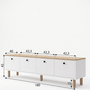 Hanah Home Soporte para TV Pura - Roble Zafiro y Blanco